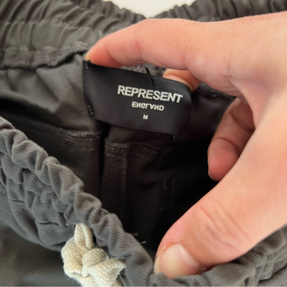 Represent | Men’s Charcoal Drawstring Gray Cargo … - image 3